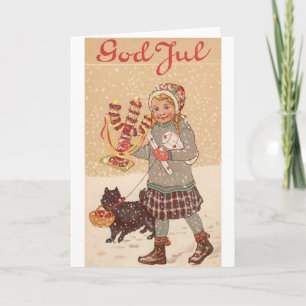 Noors / Deens God jul kerst Kaart
