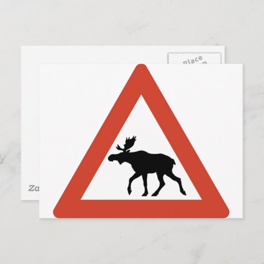 Noors Elk Briefkaart (Voorkant / Achterkant)