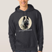 Noors Elkhound Art Hoodie (Voorkant)