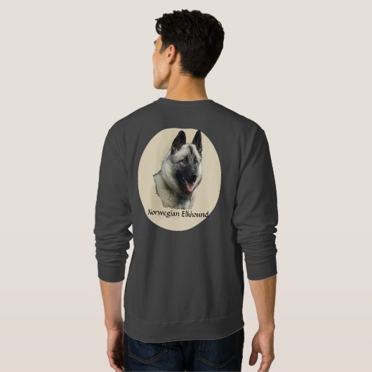 Noors Elkhound Art Trui (Achterkant volledig)