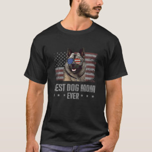 Noors Elkhound Best Dog Mam Ever Retro Verenigde S T-shirt