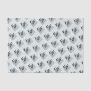 Noors Elkhound bij Village Painting - Dog Art Tissuepapier