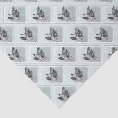 Noors Elkhound bij Village Painting - Dog Art Tissuepapier (Detail)