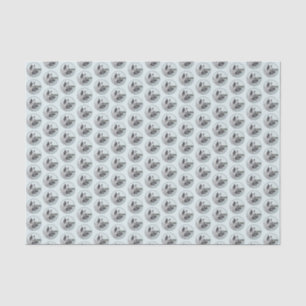 Noors Elkhound bij Village Painting - Dog Art Tissuepapier