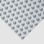 Noors Elkhound bij Village Painting - Dog Art Tissuepapier (Detail)