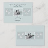 Noors Elkhound bij Village Painting - Dog Art Visitekaartje (Voorkant / Achterkant)