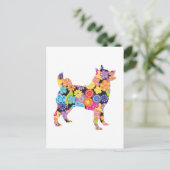 Noors Elkhound Briefkaart (Staand voorkant)