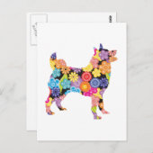 Noors Elkhound Briefkaart (Voorkant / Achterkant)