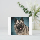 Noors Elkhound Briefkaart (Staand voorkant)