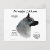 Noors Elkhound Geschiedenis Ontwerp Briefkaart (Voorkant)