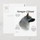 Noors Elkhound Geschiedenis Ontwerp Briefkaart (Voorkant / Achterkant)