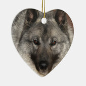 Noors Elkhound Keramisch Ornament (Rechts)