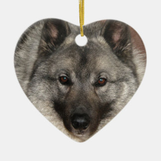 Noors Elkhound Keramisch Ornament