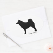Noors Elkhound Ovale Sticker (Envelop)