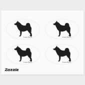 Noors Elkhound Ovale Sticker (Vel)