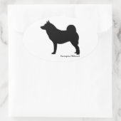 Noors Elkhound Ovale Sticker (Tas)