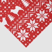 Noors Elkhound Silhouettes kerstpatroon Tissuepapier (Detail)