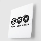 Noors Elkhound Vierkante Klok (Hoek)