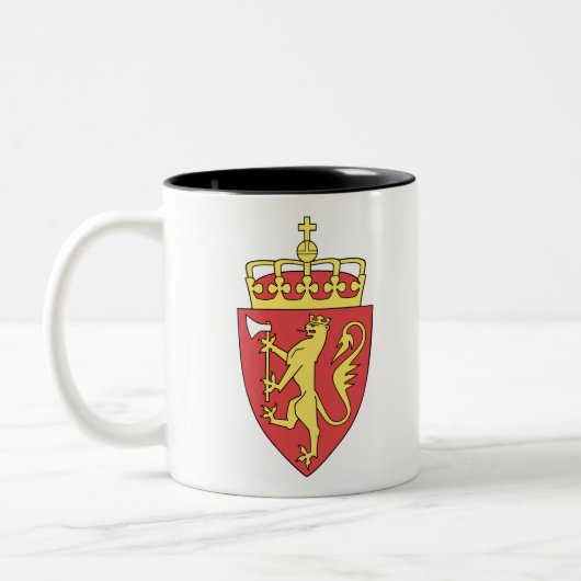 Noors embleem tweekleurige koffiemok (Links)