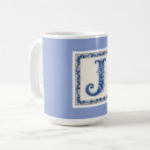 Noors Erfgoed J Monogram - Blauw Koffiemok (Voorkant links)