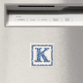 Noors Erfgoed K Monogram - Blauw Magneet (Insitu (Vaatwasser))