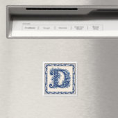 Noors Erfgoed Monogram-Blauw Magneet (Insitu (Vaatwasser))