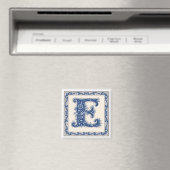Noors Erfgoed Monogram-Blauw Magneet (Insitu (Vaatwasser))