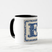 Noors Erfgoed Monogram-Blauw Mok (Voorkant links)