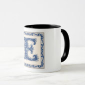 Noors Erfgoed Monogram-Blauw Mok (Voorkant rechts)