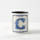 Noors Erfgoed Monogram-Blauw Mok (Midden)