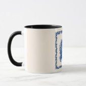 Noors Erfgoed Monogram-Blauw Mok (Links)