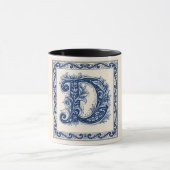 Noors Erfgoed Monogram-Blauw Mok (Midden)