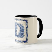 Noors Erfgoed Monogram-Blauw Mok (Voorkant rechts)