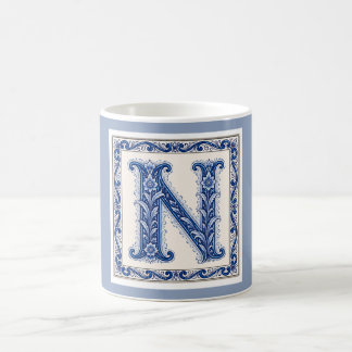 Noors Erfgoed N Monogram - Blauw Koffiemok