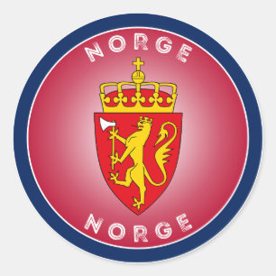 Noors Erfgoedembleem Ronde Sticker