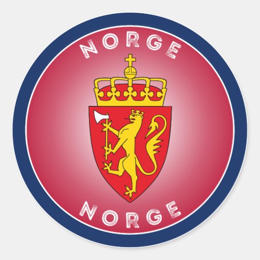 Noors Erfgoedembleem Ronde Sticker (Voorkant)