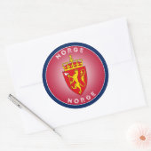 Noors Erfgoedembleem Ronde Sticker (Envelop)
