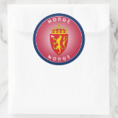 Noors Erfgoedembleem Ronde Sticker (Tas)