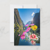 Noors feest op een cruise RSVP kaartje (Achterkant)