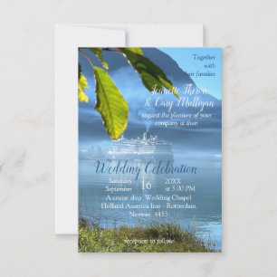 Noors feest op een cruise RSVP kaartje