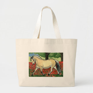 Noors Fjord HORSE ART Grote Tote Bag