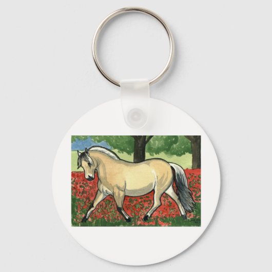 Noors Fjord HORSE ART Sleutelhanger (Voorkant)