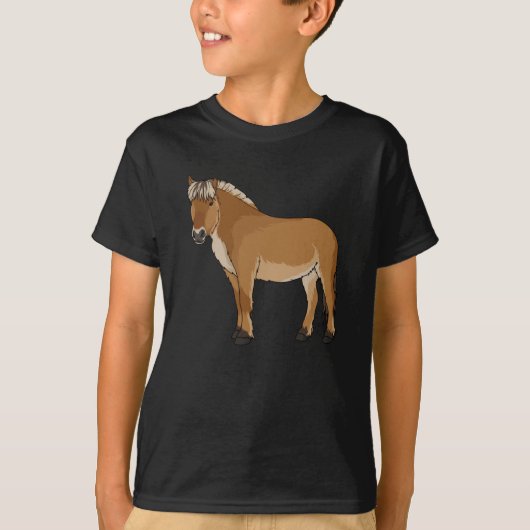 Noors Fjord Horse Gift T-shirt (Voorkant)