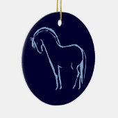 Noors Fjord Horse Keramisch Ornament (Rechts)