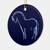 Noors Fjord Horse Keramisch Ornament (Links)