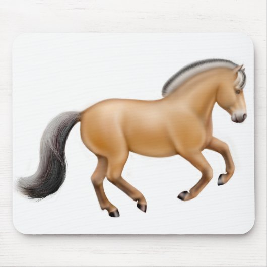 Noors Fjord Horse Mousepad Muismat (Voorkant)