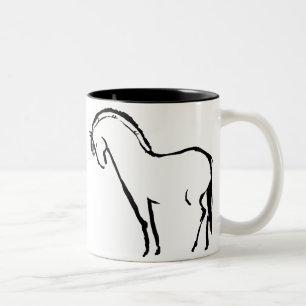 Noors Fjord Horse Tweekleurige Koffiemok