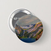 Noors fjord-oliespastel ronde button 5,7 cm (Voorkant /achterkant)