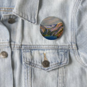 Noors fjord-oliespastel ronde button 5,7 cm (In situ)