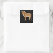 Noors Fjord Paard Gift Vierkante Sticker (Tas)